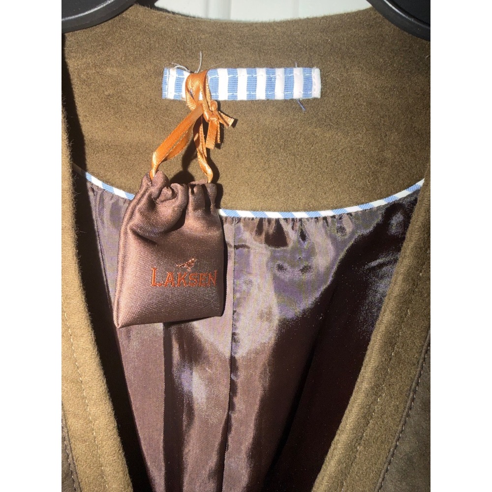 Laksen Sporting Amaretta Vest Womens Brown Suede Feel Shooting Hunting Waistcoat - Picture 3 of 8